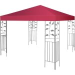 Toile de rechange pour tonnelle goplus - 300x300cm - impermable vin rouge