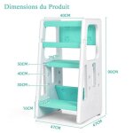 Goplus tour d?apprentissage avec hauteur rglable - escabeaux de scurit avec garde - corps et coussinet ...