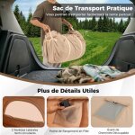 Goplud 63 m� tente gonflable de camping pour 4 - 6 personnes 4 fen�tres 2 portes lucarne pompe bouche ...