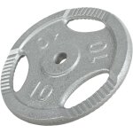 Gorilla sports disques de poids - 10kg, 30 / 31mm, fonte, argent - disques d'haltres, ensemble de plaques, ...