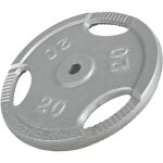 Gorilla sports disques de poids - 20kg 30 / 31mm fonte argent - disques dhaltres ensemble de plaques ...