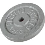 Gorilla sports disques de poids - individuel, 10kg, en fonte,  30mm, argent - disques d'haltres, musculatio ...
