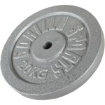 Gorilla sports disques de poids - individuel 20kg en fonte  30mm argent - disques dhaltres musculation ...