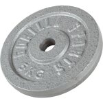 Gorilla sports disques de poids - individuel 5kg en fonte  30mm argent - disques dhaltres musculation ...