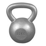 Gorilla sports� kettlebell - poids 32 kg individuel / ensemble avec poign�e fonte argent - halt�re � ...