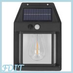 Gototop applique murale solaire en tungst�ne solar tungsten wall light outdoor sensor interaction lamp ...