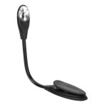 Lumire de livre - gototop - mini lampe de lecture led - flexible - portable - pince de scurit