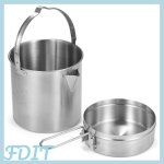 Gototop marmite bouilloire de cuisine en acier inoxydable 1l pot de randonn�e portable pour camping en ...