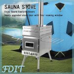 Gototop po�le � bois de sauna po�le de sauna � bois po�le de sauna pour pique - nique tente de camping ...