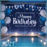 Gototop toile de fond joyeux anniversaire banni�re darri�re - plan de f�te danniversaire deco carte 3937 ...