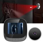 Gototopvisionneuse de porte visuelle intelligente infrarouge 24po judas vido numrique camra des yeux ...