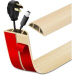 Goulotte passe c�ble passage de cable au sol pvc flexible 6m grain de bois beige