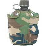 Gourde - miltec - 1 litre - camouflage woodland - housse rembourr�e - airsoft