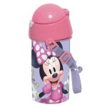 Gourde - minnie - rose - 420 ml - pvc - sangle amovible
