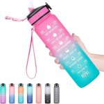 Bouteille deau - sport - 1l - sans bpa - filtre infuseur - marqueur de temps
