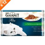 Gourmet perle les filletines avec des l�gumes multivari�t�s - 4 x 85 g (x12) - pour chat adulte