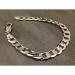 Gourmette / bracelet large ll argent homme