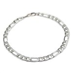 Gourmette homme figaro en acier inoxydable. Gourmette homme figaro en acier inoxydable.