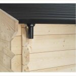 Gouttire pour abri en bois soleil toit pvc 3x4 m