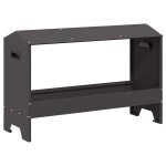 Goutti�re dalimentation pour poules - vidaxl - 81x32x535 cm - noir - acier lamin� � froid - capacit� ...