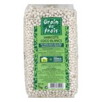 Grain de frais - haricots coco blancs - grain de frais - paquet 1kg Grain de frais - haricots coco blancs - grain de frais - paquet 1kg