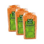Grain de frais - lot 3x lentille corail - grain de frais - paquet 1kg