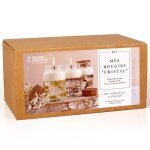 Kit diy bougie - graine creative - mes bougies cristal - 3 pcs - multicolore - blanc