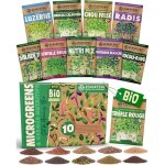 Graines germ�es bio en kit de nutri - mix - graines germ�es - 10 vari�t�s de germ�es saines - culture ...