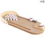 Grand avec une bo�te - enfants dint�rieur en bois mini jeu de bowling de bureau jouets costume parent ...