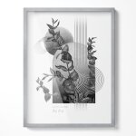 Grand cadre photo affiche cadre moderne argent� 62x82