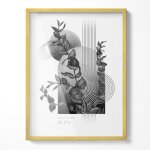 Grand cadre photo affiche cadre moderne dor� 62x82