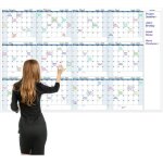 Grand calendrier mural effa�able?calendrier mural annuel sans date mesurant 35 pouces x 48 pouces12 mois ...
