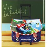 Grand cartable a roulettes mario kart primaire 42cm