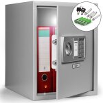 Deuba coffre - fort lectronique gris acier 2 cls 4 piles verrouillage par pne fixation murale / au ...