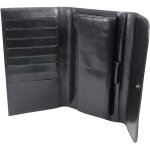 Grand compagnon de voyage porte chquier femme en cuir rf fa324 noir (3 coul. disp. )