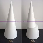 Grand cne l 60 cm prsentoir gant polystyrne pro haute densit 25 kg / m3 - unique