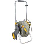Grand dvidoir chariot mtallique avec tuyau de 30m et raccords - hozelock - 2461r0000