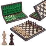 Grand jeu dchecs en bois olympique 35cm 14 pi?ces de tournoi n  3 et chiquier pour enfants pour adultes ...