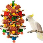 Grand jouets pour oiseaux - jouet perroquet en bois naturel - jouets � m�cher pour oiseaux cockatiels ...