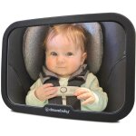 Grand miroir r�glable - dreambaby - pour si�ge arri�re de b�b� - rectangulaire - noir - 20 x 24 cm