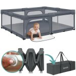 Grand parc b�b� 180x200 cm lionelo florence - tr�s rapide montage - tr�s grand espace - int�rieur / ext�rieur ...