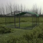 Grand parc grillag enclos poulailler avec tubes renforcs 2x4x225m