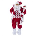 D�coration - ced - grand p�re noel - 120 cm - rouge - int�rieur