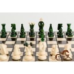 Jeu déchecs et de dames - grand royaume - 35cm - bois fait main - 2 en 1 - couleur verte Jeu déchecs et de dames - grand royaume - 35cm - bois fait main - 2 en 1 - couleur verte