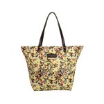 Grand sac cabas - christian lacroix - eden - jaune - toile canvas - fermeture aimante