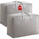 Grand sac de rangement 2pi�ces housse rangement couette vetement sac demenagement sous lit penderies ...