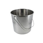 Grand seau en acier inox de 20 litres profondeur 310 mm