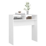Grand table dappoint blanc - lemon� table console - console dentree blanc - 78x30x80cm - bois ding�nierie ...