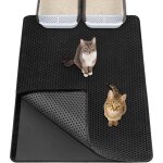 Tapis de liti�re - extra grand - noir - 90 x 60 cm - imperm�able - conception en nid dabeille