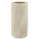 Grand vase rond en bois clair